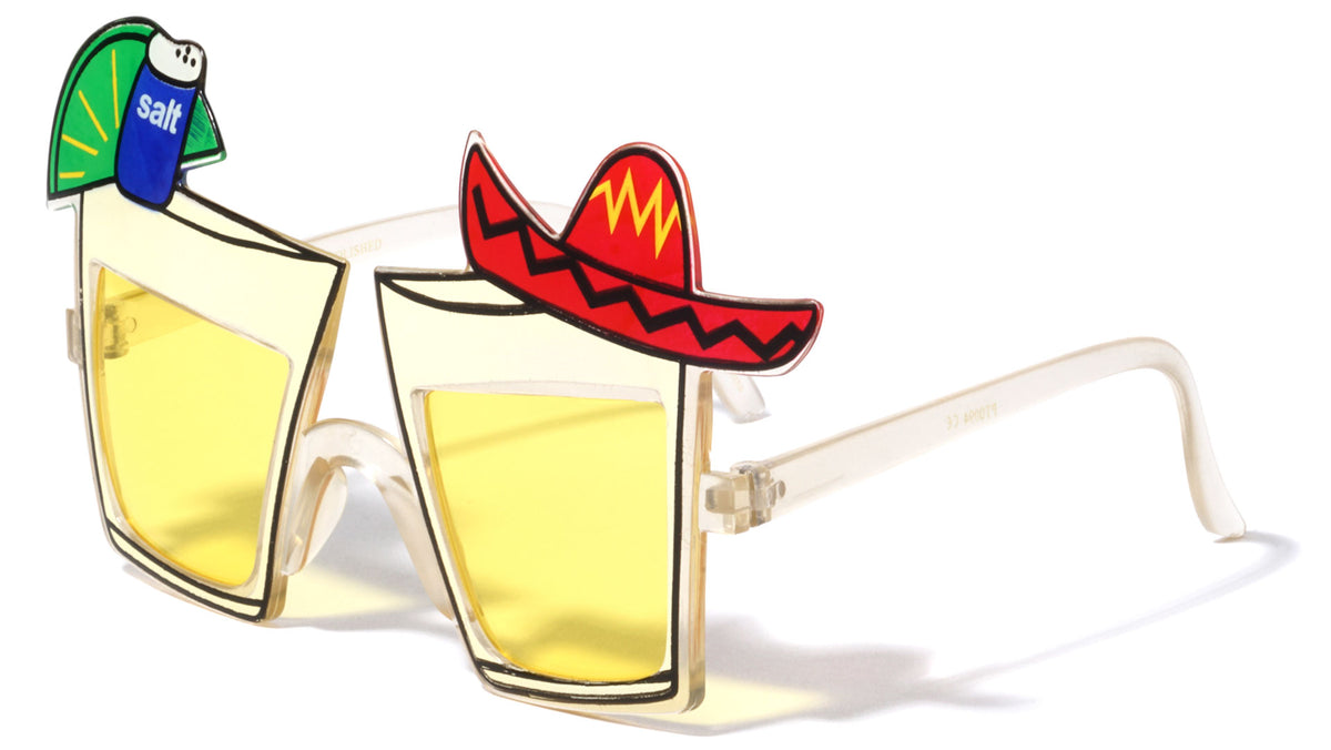 Party Tequila Sombrero Lime Glasses