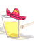 Party Tequila Sombrero Lime Glasses