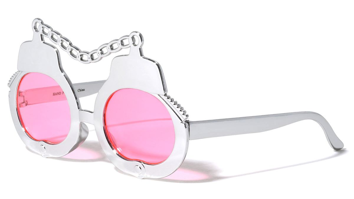 Chrome Color Party Handcuffs Wholesale Sunglasses