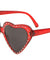Heart Shaped Studded Wholesale Sunglasses