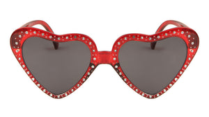 Heart Shaped Studded Wholesale Sunglasses