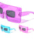 Party Oversized Rectangle Crystal Color Mask Sunglasses