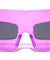Party Oversized Rectangle Crystal Color Mask Sunglasses