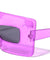 Party Oversized Rectangle Crystal Color Mask Sunglasses