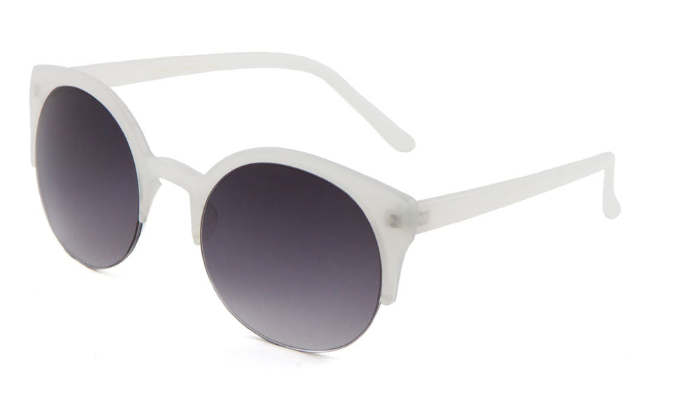 Plastic Retro Semi-Rimless Sunglasses