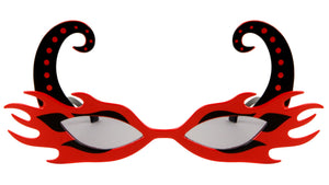 Devil Fire and Curved Horn Party Sunglasses Wholesale