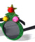 Christmas Tree Glitter Round Party Glasses
