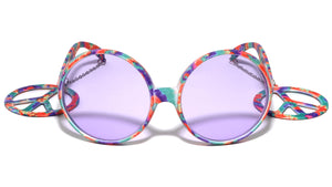 Peace Sign Multi Color Party Wholesale Sunglasses