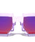 Blocks Square Pixel Crystal Color Mirror Party Glasses