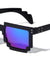 Blocks Square Pixel Crystal Color Mirror Party Glasses
