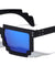 Blocks Square Pixel Crystal Color Mirror Party Glasses