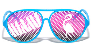 Lens Print Miami Theme Party Glasses