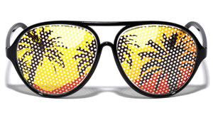 Lens Print Palm Trees Sunset Party Glasses