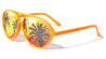 Lens Print Palm Trees Sunset Party Glasses
