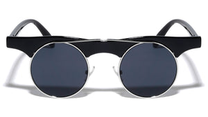 PT0262 - Retro Round Metal Plastic Party Glasses