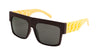 Flat Top Party Chain Temple Rectangle Wholesale Sunglasses