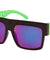 Flat Top Chain Temple Color Mirror Wholesale Sunglasses