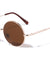 Super Dark Lens Retro Round Wholesale Sunglasses
