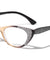 Reading Brown Faux Rhinestone Oval Cat Eye Wholesale Glasses