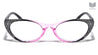 Reading Purple Faux Rhinestone Oval Cat Eye Wholesale Glasses