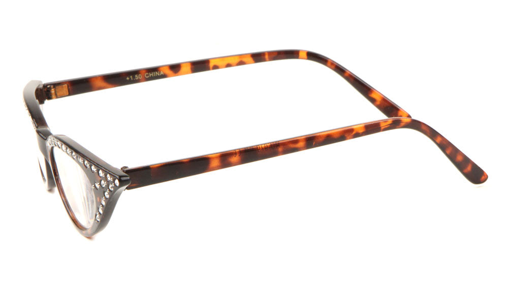 Small Reading Rhinestone Cat Eye Glasses Wholesale Frontier Fashion Inc