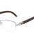 Semi-Rimless Wood Pattern Wholesale Bulk Reading Glasses
