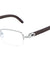 Semi-Rimless Wood Pattern Wholesale Bulk Reading Glasses