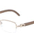 Semi-Rimless Wood Pattern Wholesale Bulk Reading Glasses