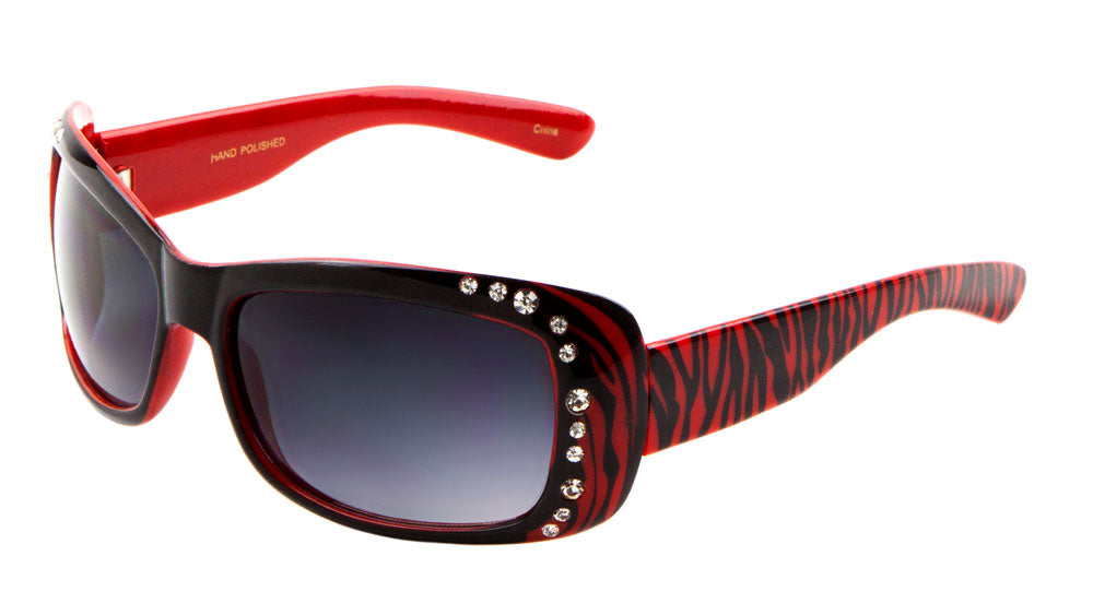 Rhinestone Zebra Pattern Wholesale Bulk Sunglasses