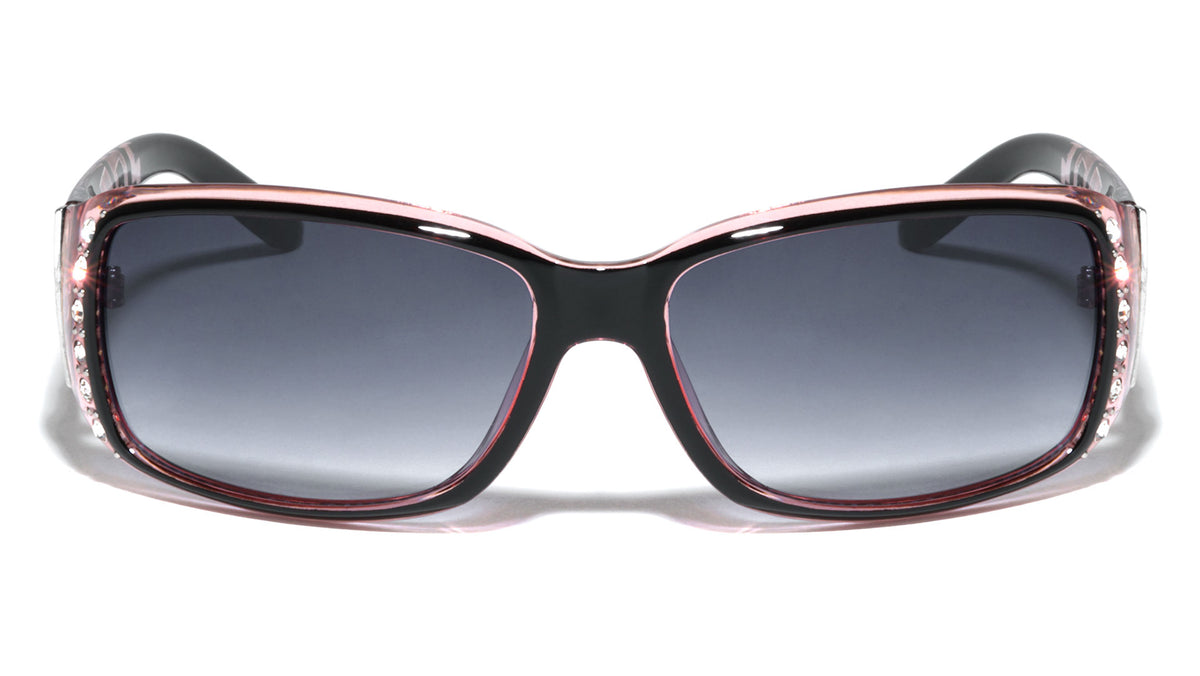 KLEO Crystal Color Frame Rhinestone Fashion Butterfly Wholesale Sunglasses