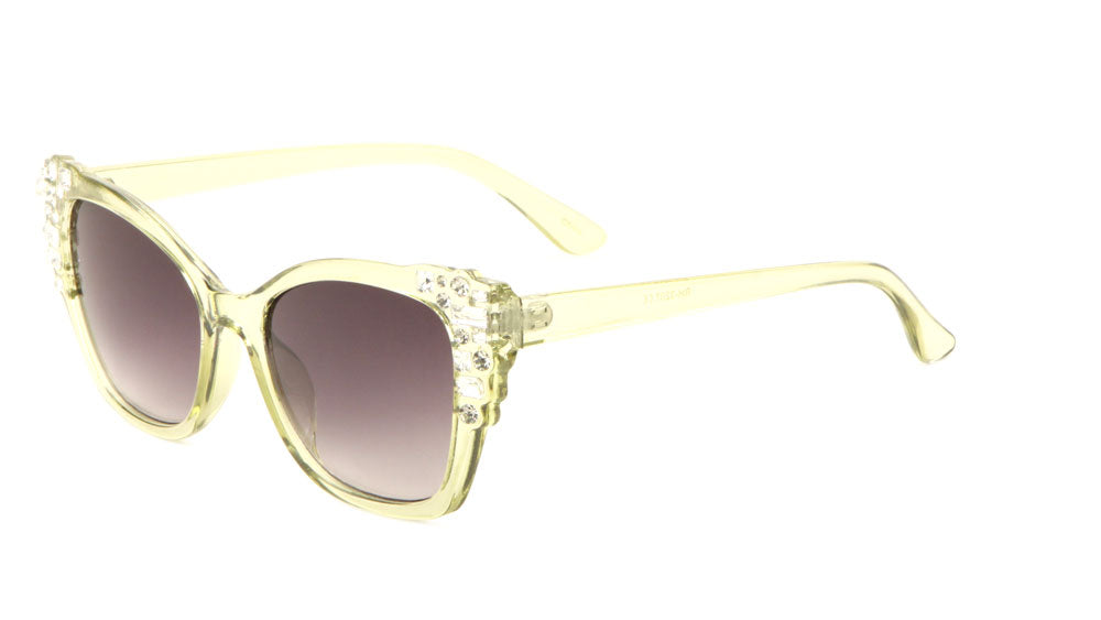 Cat Eye Rhinestone Corner Bulk Wholesale Sunglasses