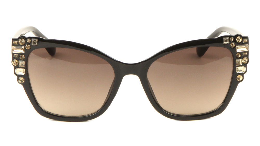 Cat Eye Rhinestone Corner Bulk Wholesale Sunglasses