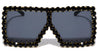 Rhinestone Oversized Squared Wholesale Sunglasses