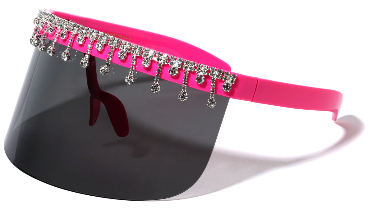 Rhinestone Visor Wholesale Sunglasses