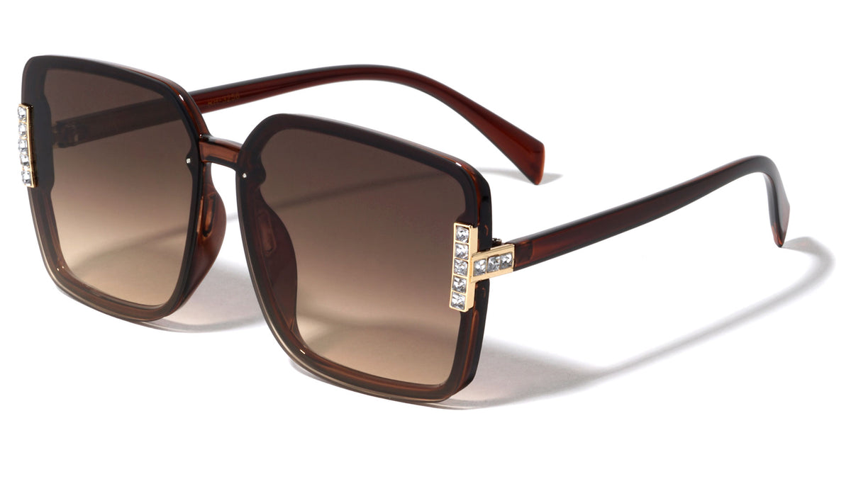 Rhinestone Butterfly Thin Frame Wholesale Sunglasses