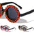 Rhinestone Large Round Fashion Wholesale Sunglasses