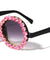 Rhinestone Large Round Fashion Wholesale Sunglasses