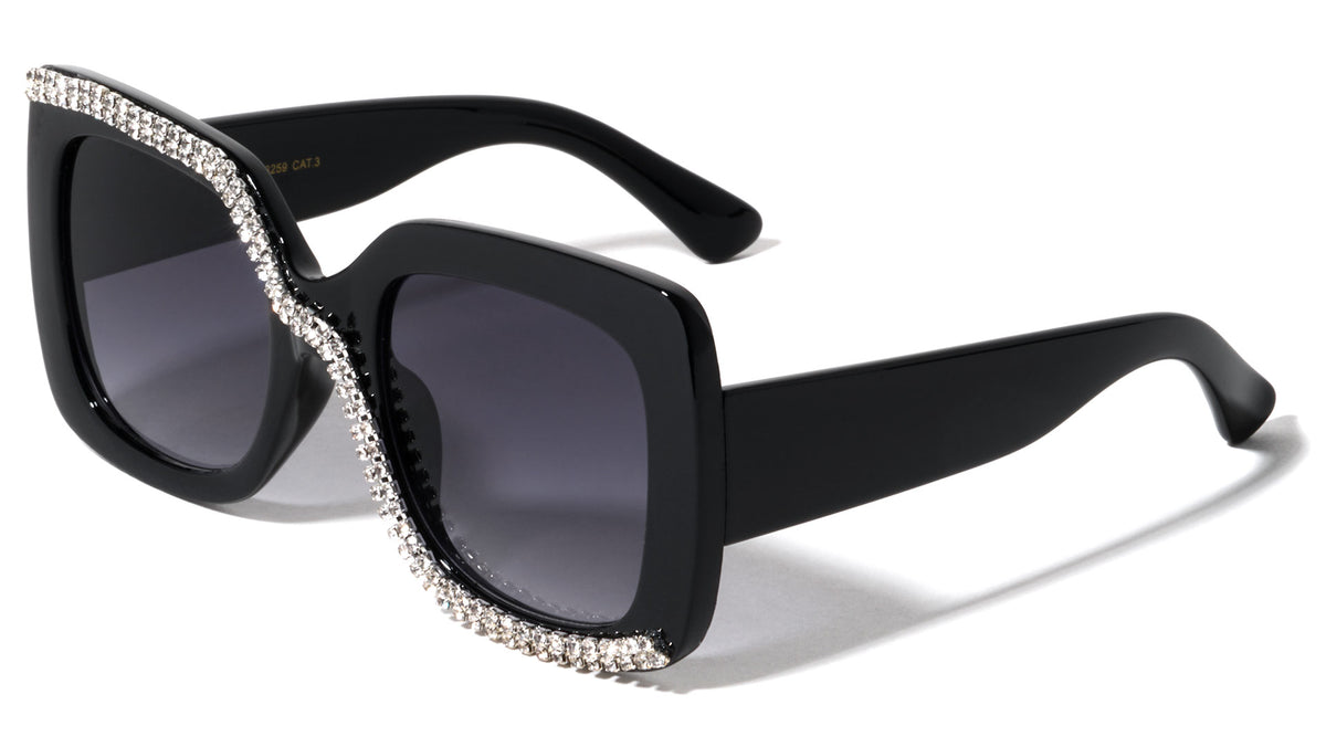 Rhinestone Oversized Butterfly Wholesale Sunglasses