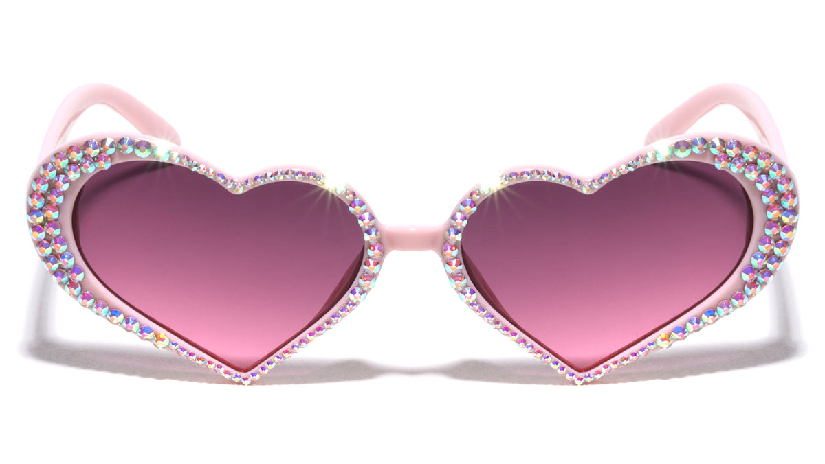 Heart Shape Diamond Shape Rhinestone Wholesale Sunglasses