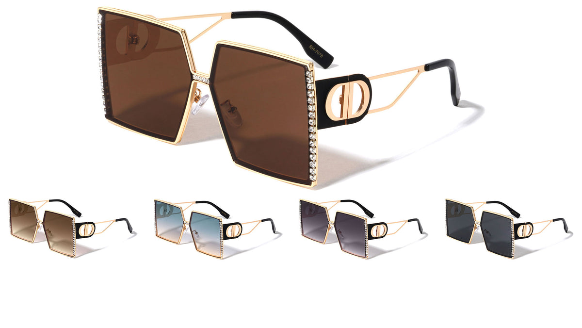 Rhinestone Geometric Butterfly Wholesale Sunglasses