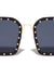 Rivet Stud Rimless Square Wholesale Sunglasses