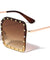 Rivet Stud Rimless Square Wholesale Sunglasses