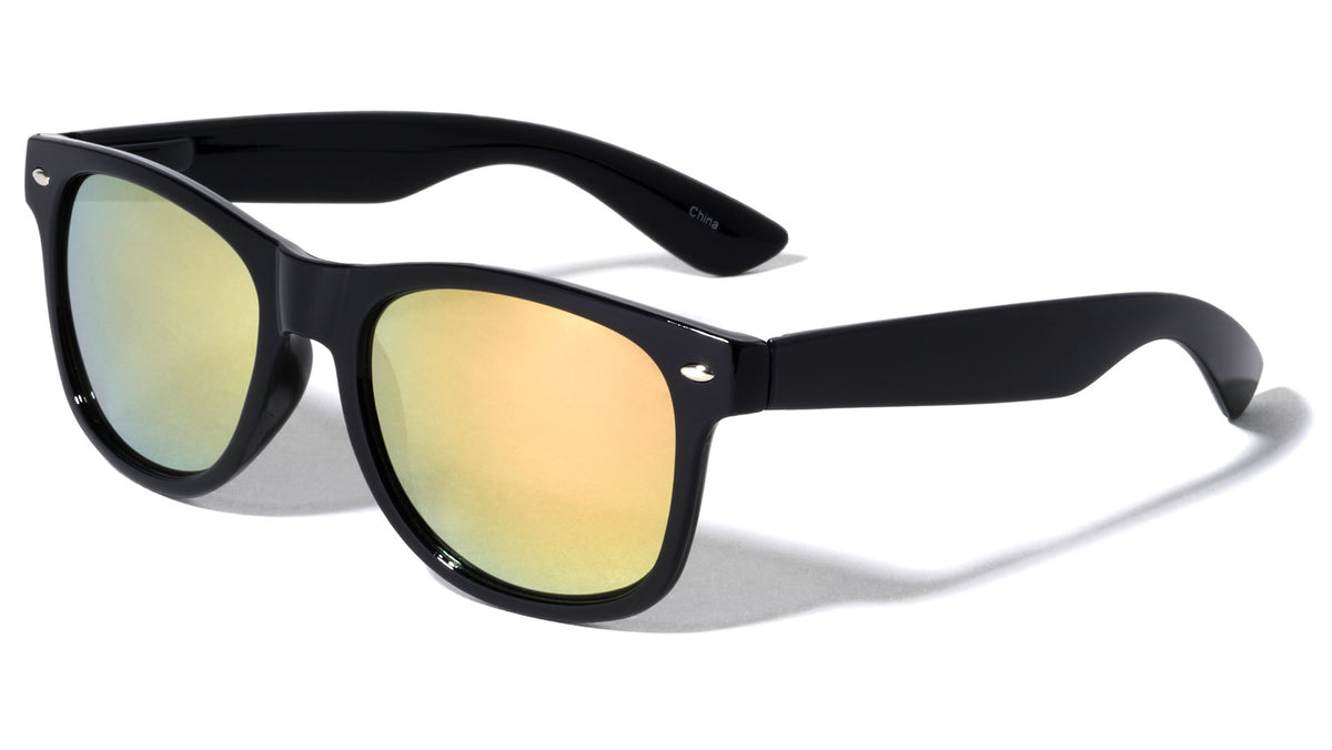 Black Classic Color Mirror Sunglasses Wholesale