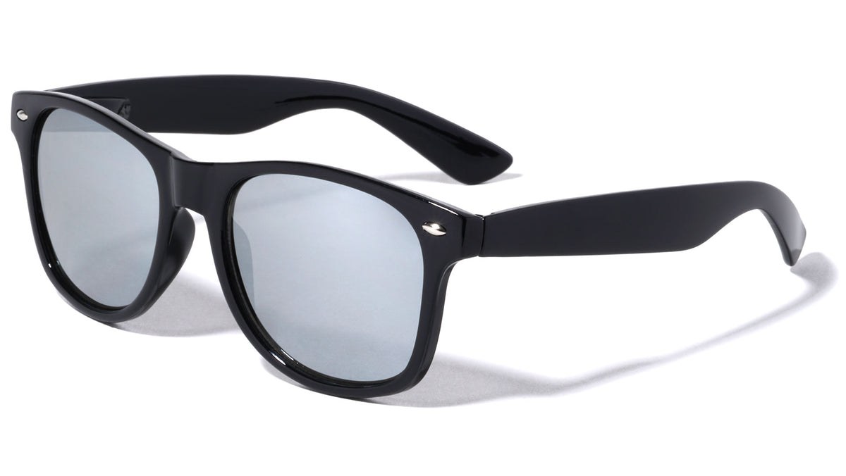 Black Classic Mirrored Sunglasses Wholesale