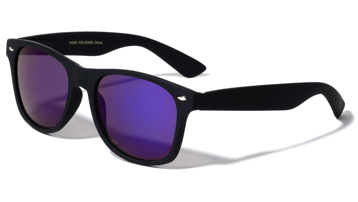 Black Classic Soft Coat Color Mirror Sunglasses Wholesale