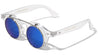 Retro Frame with Flip Color Mirror Lens Wholesale Sunglasses