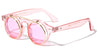 Crystal Color Retro with Color Flip Lens Wholesale Sunglasses