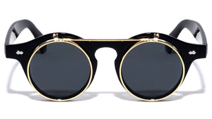 Retro Round Flip Sunglasses Wholesale