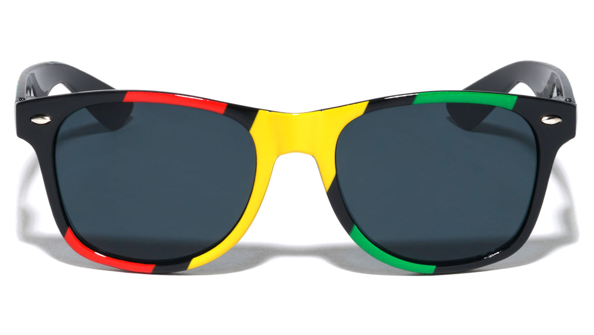 Spring Hinge Rasta Colors Classic Wholesale Sunglasses