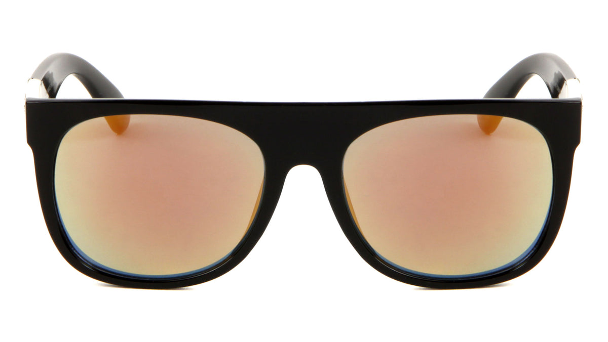 Leaf Flat Top Color Mirror Fashion Wholesale Sunglasses